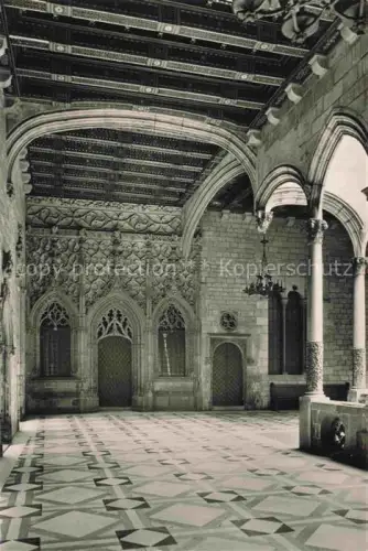 AK / Ansichtskarte BARCELONA Cataluna ES Barrio Gótico Fachada de la Capilla de San Jorge Palacio de la Diputación