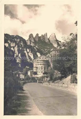 AK / Ansichtskarte Montserrat Kloster BARCELONA Cataluna ES Abside de la Basilica y picos de Santa Magdalena
