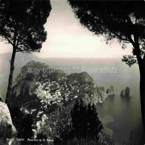 AK / Ansichtskarte CAPRI Golfo di Napoli Campania IT Panorama da Monte Solaro