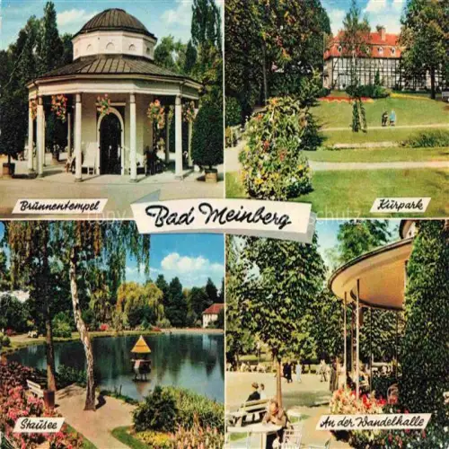 AK / Ansichtskarte Bad Meinberg Horn-Bad Meinberg NRW Brunnentempel Kurpark Stausee Wandelhalle