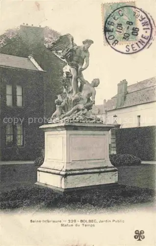 AK / Ansichtskarte Bolbec LE HAVRE 76 Seine-Maritime Jardin Public Statue du Temps