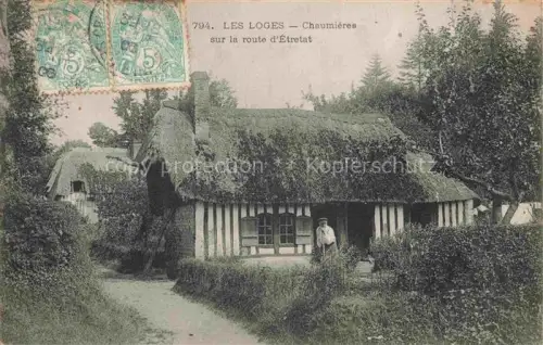 AK / Ansichtskarte Les Loges LE HAVRE 76 Seine-Maritime Chaumieres sur la route d'Etretat
