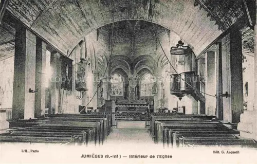 AK / Ansichtskarte Jumieges ROUEN 76 Seine-Maritime Interieur de l'Eglise