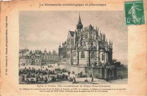 AK / Ansichtskarte DIEPPE 76 Seine-Maritime Eglise et Chateau d'Eu