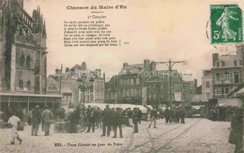 AK / Ansichtskarte Eu DIEPPE 76 Seine-Maritime Place Carnot un jour de Foire