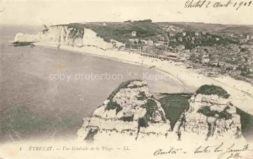 AK / Ansichtskarte ETRETAT LE HAVRE 76 Seine-Maritime Vue generale de la Plage