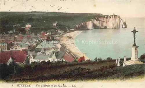 AK / Ansichtskarte ETRETAT LE HAVRE 76 Seine-Maritime Vue generale et les Falaises