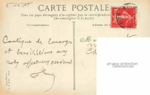 AK / Ansichtskarte ETRETAT LE HAVRE 76 Seine-Maritime Vue generale prise de la Falaise d'Amont