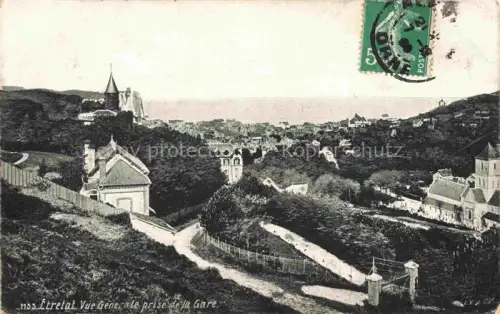 AK / Ansichtskarte ETRETAT LE HAVRE 76 Seine-Maritime Vue generale prise de la Gare