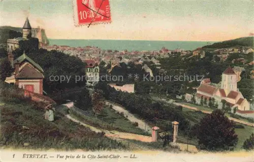 AK / Ansichtskarte ETRETAT LE HAVRE 76 Seine-Maritime Vue prise de la Cote Saint Clair