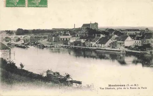 AK / Ansichtskarte Montereau -Fault-Yonne PROVINS 77 Seine-et-Marne Vue generale prise de la Route de Paris