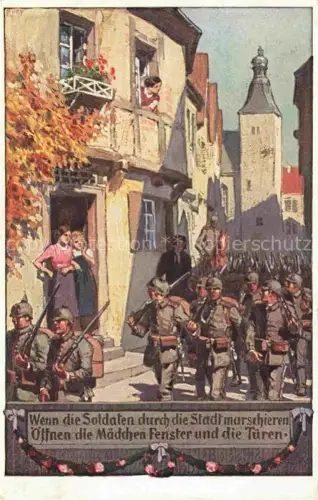 AK / Ansichtskarte Militaria Deutschland Soldaten Ausland Berlin Maedchen 