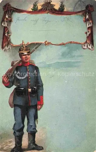 AK / Ansichtskarte Militaria Bayern Soldaten Pickelhaube 