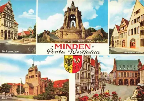 AK / Ansichtskarte Minden  Westfalen Weser NRW Blick zum Dom Heimatmuseum Rathaus Porta Westfalica