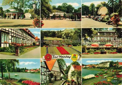 AK / Ansichtskarte Bad Meinberg Horn-Bad Meinberg NRW Kurpark Brunnentempel Konzertpavillon Kurparksee Berggarten