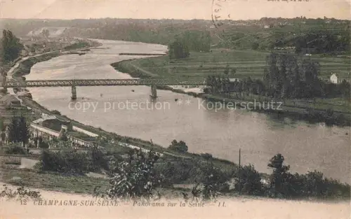 AK / Ansichtskarte Champagne-sur-Seine Fontainebleau 77 Seine-et-Marne Panorama sur la Seine