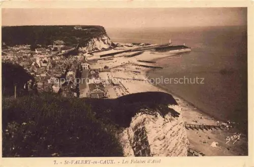 AK / Ansichtskarte Saint-Valery-en-Caux St-Valery-en-Caux 76 Seine-Maritime Les Falaises d'Aval