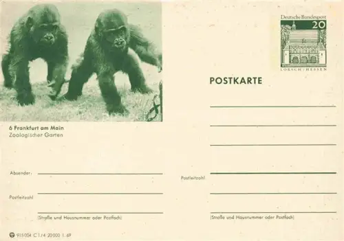 AK / Ansichtskarte Zoo Gardin Zoologique-- Frankfurt am Main Affen 