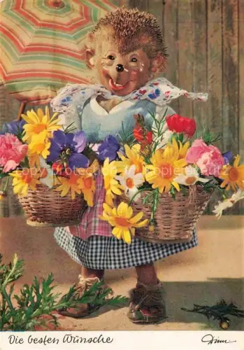 AK / Ansichtskarte MECKI Nr. 318 Diehl Film Hoer Zu Blumen 