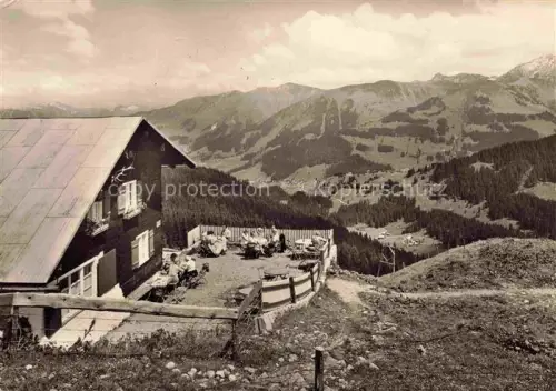 AK / Ansichtskarte Mittelberg Vorarlberg AT Panorama Kleinwalsertal Ifenhuette mit Nebelhorngruppe Fellhorn Kanzelwand Kanzelbahn-Bergstation Hammerspitze