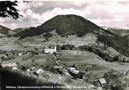 AK / Ansichtskarte Hittisau Bregenzerwald Vorarlberg AT Panorama Blick gegen Hitisberg und Hohen Ifen