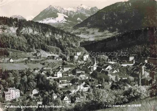 AK / Ansichtskarte Feldkirch  Vorarlberg AT Panorama Blick gegen Gurtisspitze Raetikon