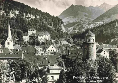 AK / Ansichtskarte Feldkirch  Vorarlberg AT Blick ueber die Altstadt Schattenburg Kirche Turm