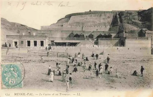 AK / Ansichtskarte Mesnil-Val Criel-sur-Mer 76 Seine-Maritime Le Casino et ses Terrasses