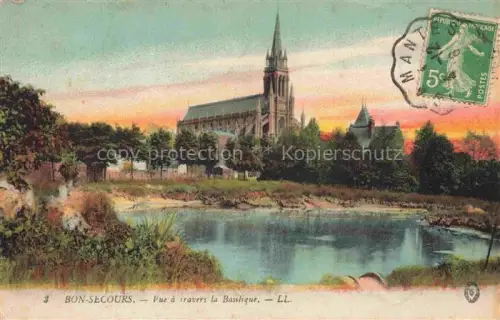 AK / Ansichtskarte Bonsecours Bon-Secours 76 Vue a travers la Basilique