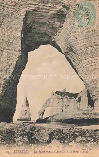 AK / Ansichtskarte ETRETAT LE HAVRE 76 Seine-Maritime La Manneporte l'Aiguille et la Port d'Aval