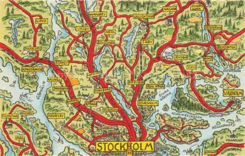 AK / Ansichtskarte STOCKHOLM  Sweden Gebietskarte