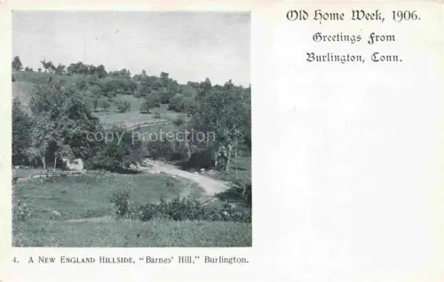 AK / Ansichtskarte Burlington Connecticut USA A New England Hillside Barnes Hill