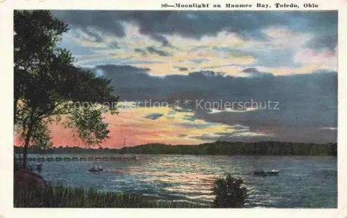 AK / Ansichtskarte Toledo Ohio USA Moonlight on Maumee Bay