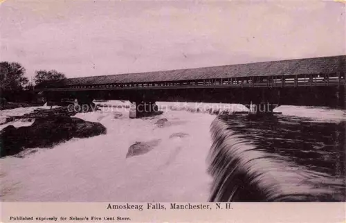 AK / Ansichtskarte Manchester New Hampshire USA Amoskeag Falls