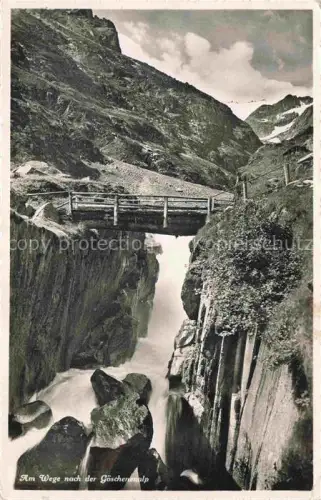 AK / Ansichtskarte Goeschenenalp 1800m URI UR Am Wege zur Goeschenenalp