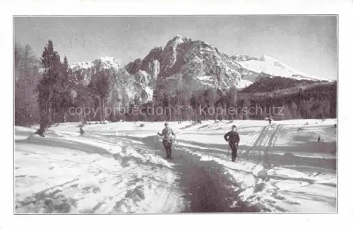 AK / Ansichtskarte Avelengo-Falzeben Hafling Merano IT Winterpanorama Skilanglaeufer