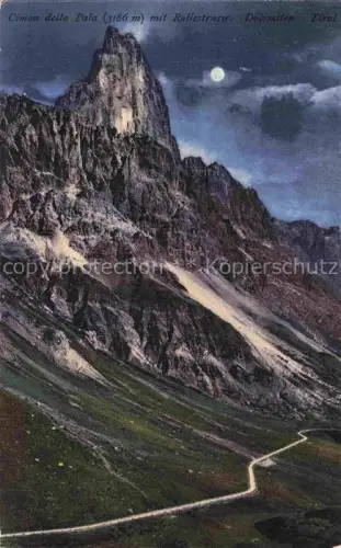AK / Ansichtskarte Dolomiten Dolomiti IT Cimon della Pala mit Rollerstrasse