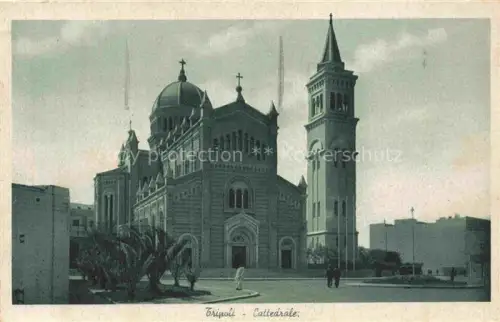 AK / Ansichtskarte TRIPOLI   Tripolis Libya Cattedrale