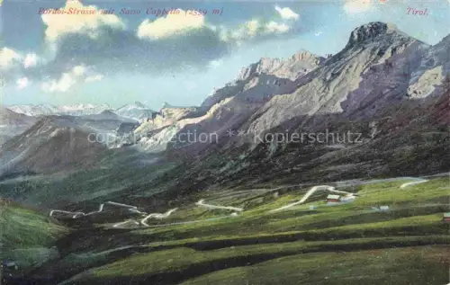 AK / Ansichtskarte Pordoi Passo Pordoipass 2239m Canazei Trento IT mit Sasso Cappello