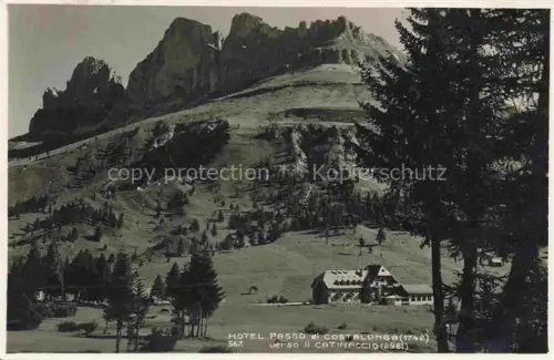 AK / Ansichtskarte Catinaccio 1580 Rosengartengruppe Dolomiti IT Hotel Passo di Cost Blonga