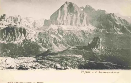 AK / Ansichtskarte Tofana di Rozes Cortina-d Ampezzo IT Blick von der Sachsendankhuette