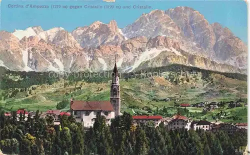 AK / Ansichtskarte Cortina d Ampezzo Veneto IT mit Cristallo und Cristalin