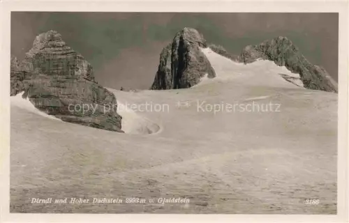 AK / Ansichtskarte Hoher Dachstein 2995m Ramsau Dachstein Steiermark AT Dirndl und Hoher Dachstein von Gjaidstein