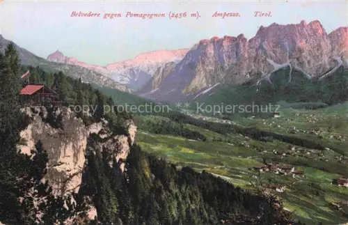 AK / Ansichtskarte Ampezzo Cortina d Ampezzo Suedtirol IT Belvedere mit Pomagognon