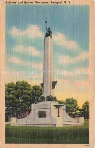 AK / Ansichtskarte Lockport New York USA Soldiers and Sailors Monument