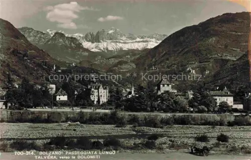 AK / Ansichtskarte BOLZANO Bozen Suedtirol IT Passeggiata Lungo Talvera verso le Dolomiti