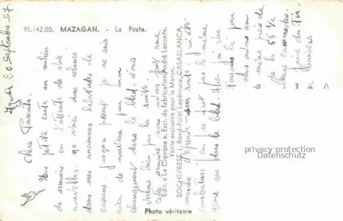 AK / Ansichtskarte Mazagan Maroc La Poste