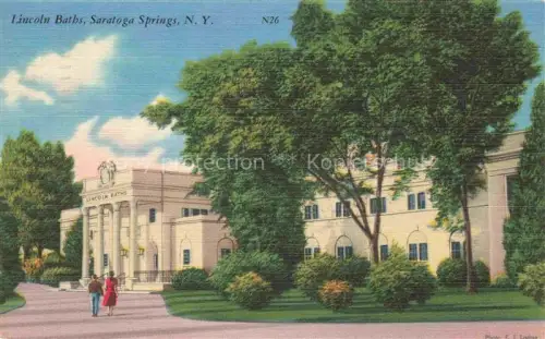 AK / Ansichtskarte Saratoga Springs New York USA Lincoln Baths