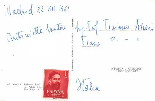 AK / Ansichtskarte MADRID  ES Palacio Real