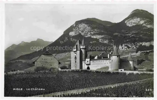 AK / Ansichtskarte AIGLE VD Panorama Château